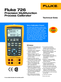 Thumbnail of document Data Sheet - 726 Precision Multifunction Process Calibrator